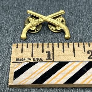 WWII U.S. Army Military Police Officer Collar Insignia Crossed Pistols USA